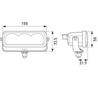 HELLA VALUEFIT 1FE 358 154-011 LED-Spotlight - LBE-160 - 24/12V