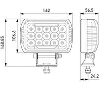 Halogen Long Range Spotlight Left Bolted 1FE 358 154-041 HELLA