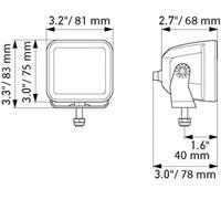 HELLA 1FA 358 176-841 LED-Spotlight - Black Magic Cube 2.7'' - 12/24V - mounting/Bolted - Short distance lighting - Cable: 500mm - Plug: DEUTSCH plug