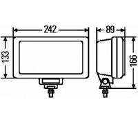 Halogen Long Range Spotlight Right Bolted 1FE 006 300-041 HELLA