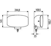 Halogen Long Range Spotlight Right Bolted 1FE 008 773-041 HELLA