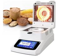 Halogen Moisture Analyzer 0.001g Accuracy 120g Capacity Touch Screen Fast Drying Adjustable Temp 40-180°C for Food Grain Tea Spices