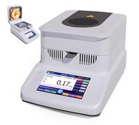 Halogen Moisture Analyzer - Digital Moisture Tester High-Precision 0.001g/0.002g/0.005g, 40-180°C Rapid Heating Lab Tester for Food Grains Agriculture Pharmaceuticals 120g/0.001g