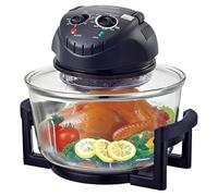 Halogen Oven Air Fryer 12L, 1300W Healthy Oil-Less Cooker, Multi-Function Countertop Oven with 125-250°C Adjustable Temp & Timer, Retains Nutrients(Black)