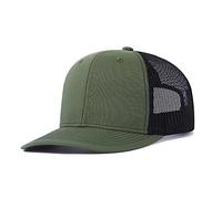 HaloHorus Curved Snapback Trucker Hat for Men Women, Adjustable Mesh Athletics Baseball Cap for Running, Fishing, Workout, C6-lightgreen-black, One Size