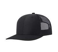 HaloHorus Curved Snapback Trucker Hat for Men Women, Adjustable Mesh Athletics Baseball Cap for Running, Hiking, Workout, C6-black, One Size