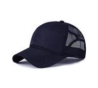 HaloHorus Curved Snapback Trucker Hat for Men Women, Adjustable Mesh Athletics Baseball Cap for Running, Fishing, Workout, Fqd Navy, One Size