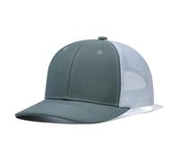 HaloHorus Curved Snapback Trucker Hat for Men Women, Adjustable Mesh Athletics Baseball Cap for Running, Hiking, Workout, C6 Graygreen-white, One Size