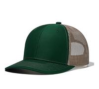HaloHorus Curved Snapback Trucker Hat for Men Women, Adjustable Mesh Athletics Baseball Cap for Running, Hiking, Workout, C6 Darkgreen-khaki, One Size