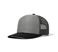 HaloHorus Curved Snapback Trucker Hat for Men Women, Adjustable Mesh Athletics Baseball Cap for Running, Fishing, Workout, C6-greyblack-darkgrey, One Size