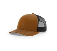 HaloHorus Curved Snapback Trucker Hat for Men Women, Adjustable Mesh Athletics Baseball Cap for Running, Fishing, Workout, C6-brown-black, One Size