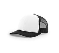 HaloHorus Curved Snapback Trucker Hat for Men Women, Adjustable Mesh Athletics Baseball Cap for Running, Fishing, Workout, P6-white-black, One Size