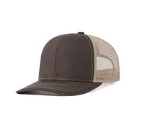 HaloHorus Curved Snapback Trucker Hat for Men Women, Adjustable Mesh Athletics Baseball Cap for Running, Fishing, Workout, C6-coffee-khaki, One Size