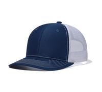 HaloHorus Curved Snapback Trucker Hat for Men Women, Adjustable Mesh Athletics Baseball Cap for Running, Hiking, Workout, C6 Deepblue-white, One Size