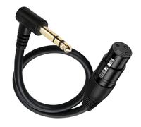 Halokny 50cm/1.6Feet XLR Female to 1/4" TRS Balanced Microphone Stereo Audio Cable for Microphones, Audio Sound Consoles, Power Amplifiers, Stereo Systems, Wireless Microphone Receivers