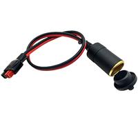 Halokny Car Cigarette Lighter Female Plug, 12AWG 45A Connector to12V Female Cigarette Lighter Adapter Connector Cable, Compatible with Anderson Port for Device Transfer/Connection-1.6ft/50cm