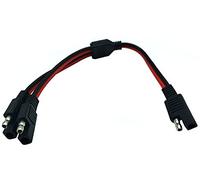 Halokny SAE Splitter Cable, 14AWG SAE 1 to 2 DC Power Automotive Y Splitter Extension Cable for Automobile and Solar Panel (1Ft/30cm)