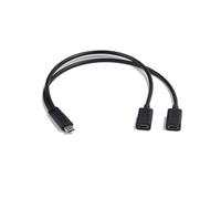 Halokny USB C Y Splitter Charge Cable, 1 Feet USB Type C Male to 2 Dual USB Type C Female Y Splitter Extension Charging Cable(Only for Charging) (Typec Male to Dual Female)