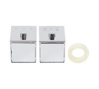 HaloModora 1 Pair Square Thermostatic Shower Handle Knobs Chrome Finish for SMA Bath Mixer Valve Replacement Parts