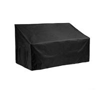 HaloModora 2/3/4 Seater Garden Cover Waterproof 210D Oxford Fabric with PU Lining Windproof Tear Resistant Black(134 * 66 * 89cm)