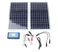 HaloModora 200W Solar Panel Charger Kit 12V Battery Maintainer for RV Car Boat Motorcycle Weather Resistant(Double)