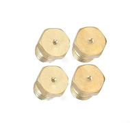 HaloModora 4PCS Precision Brass Nozzles for Gas Stove, M6x0.75 for LPG Conversion Injector Kit for Propane Butane, Fit Cooktop Replacement