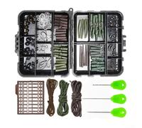 HaloModora 94pcs Carp Fishing Rig Set with PE Space Beans, Complete Terminal Tackle Accessories for Freshwater Anglers