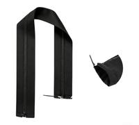 HaloModora Adjustable Zippered Marine Trolling Motor Cable Cover Wire Sleeve Waterproof Black(A)