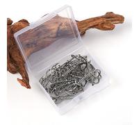 HaloModora Carbon Steel Barbed Spring Hook Set 40PCS With Bait Cage For Carp Fishing Wild Fishing Black Groove And Still Water Use(Box of 40 pcs 6# Spring Hook)