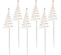 HaloModora Electroculture Plant Stakes Set of 6 Pure Long Copper Garden Stakes for Natural Soil Energy and Plant Growth Support Outdoors(A)
