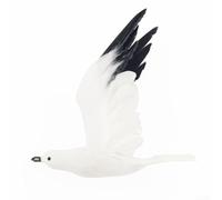 HaloModora Hanging Seagull Bird Ornament with Lifelike Simulated Feathers for Garden Tree Patio Christmas Nature Themed Decor
