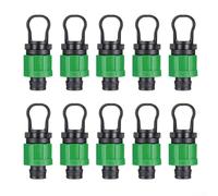 HaloModora Leak-Proof Drip Tape End for 16mm DN17 Tubing, Green Lock Fittings, Easy Install, 10 Pieces