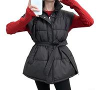 HaloModora Loose for Fit Cotton Padded Waistcoat Stand Collar for Women | Thick fleece lining, soft touch, sleeveless design, stand collar, winter warmth
