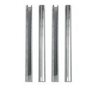 HaloModora Radiator Pipe Covers Set of 4 15mm Black White Chrome 200mm 300mm 500mm Adjustable Cut to Size No Pipe Removal Required(Chrome-200mm)