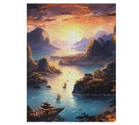 Halong Bay, Vietnam Jigsaw Puzzles for Adults 500 Pieces - Kids Wooden Puzzle - Recycled Board Picture 55×41cm