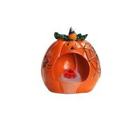 Halooween Decorations For Outside Halloween Themed Decoration Exquisite Resin Pumpkin Reverse Flow Aroma Diffuser Ornament With LED Lights Creating A Warm And Mystical Outdoor (A, 10. 8x10. 5x10cm)