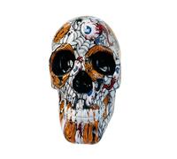 Halooween Wall Decorations Halloween Transfer Printing Ornaments Halloween Party Decorations Resin Crafts Ornaments Patterns Printed Randomly Distributed Family (A, 17x14x11cm)