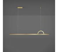 HALOPNCT Chandelier Ceiling light Modern Restaurant Single-line LED Ceiling Above The Dining Table Three-Color Variable Lamp () Height Adjustable (46W)
