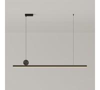 HALOPNCT Chandelier Ceiling light Polished Black Above The Modern Simple Dining Table 56W Tri-Color Change Kitchen Island Living Room Bar Hanging Ceiling Lamp