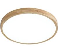 HALOPNCT Chandelier light for living room Wooden Ceiling Lamp 3000K/4000K/5000K Selectable Round Led Fixture Black for Bedroom Kitchen Entryway Dining Room Boho Style (30cm)