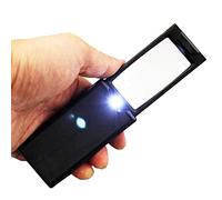 HALOPNCT Illuminated Magnifiers Pulling Portable Double Lens 2.5X 45 Old Man Reading with Led Light Uv Light Money Detector Glass