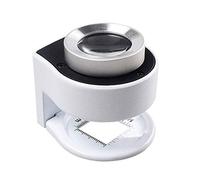 HALOPNCT LED Lighted Pocket Magnifier with 30X Loupe Best Illuminated Portable Premium Magnifying Glass for Reading Inspection Crafts Hobby Tasks