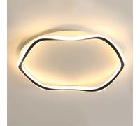 HALOPNCT Modern LED Ceiling Light Acrylic Flush Mount Ceiling Lamp White Chandelier Lighting Slim Flat Panel Lighting Dimmable Ceiling Light For Living Room Dining Room