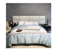 HALOPNCT Solid Colour Duvet Cover Set, 100% Cotton Duvet Cover Super Soft, Comfortable, Chic and Lightweight 4-Piece Home Bedding Set (Color : Blu, Size : 1.8m bed-200x230cm)