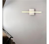 HALOPNCT Wall Lamps Lights LED Bathroom Mirror Long Indoor Modern Acrylic Aluminium Simple Decorative for Living Room Bedroom Corridor (120cm Silver Neutral Light)