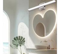 HALOPNCT Wall Lamps Lights LED Bathroom Mirror Long Indoor Modern Acrylic Aluminium Simple Decorative for Living Room Bedroom Corridor (120cm Silver White Light)