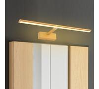HALOPNCT Wall Lamps Lights LED Bathroom Mirror Modern Indoor with Extendable Arm Aluminium Acrylic for Bedroom Living Room Corridor (Gold-Warm Light 70cm)