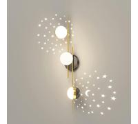 HALOPNCT Wall light for bedroom Scandinavian style Gold Modern LED Dimmable Metal Linear Lamp for Living Room Bathroom Bedside Indoor Led Lightin