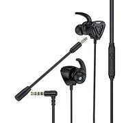 Haloppe Game Earphone Universal Video Game Earphone HiFi Sound Sweatproof Stylish Stable Silver