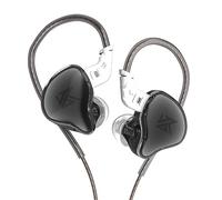 Haloppe Wired Earbud Noise Reduction In-ear Headset Ergonomic ABS Black Without Mic